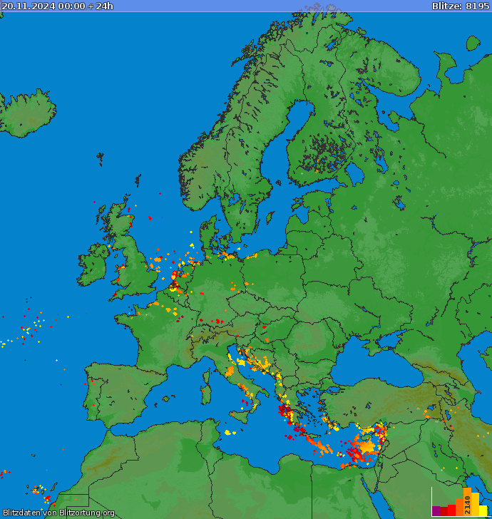 Blitzkarte Europa 20.11.2024