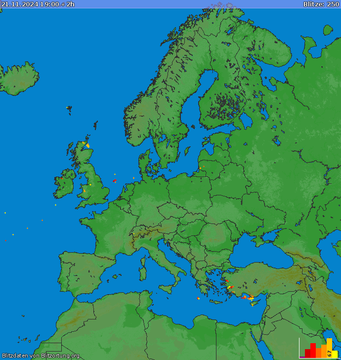 Blitzkarte Europa 21.11.2024 (Animation)