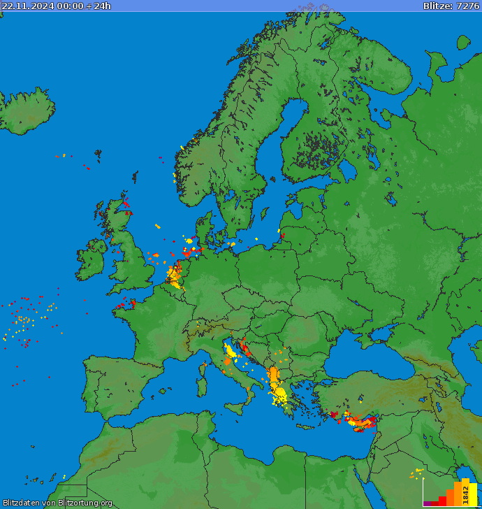 Blitzkarte Europa 22.11.2024