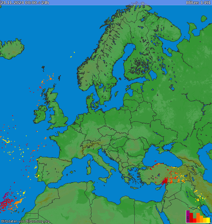 Zibens karte Europa 2024.11.24