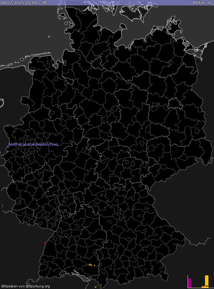 Blitzkarte Deutschland 08.07.2025 (Animation)