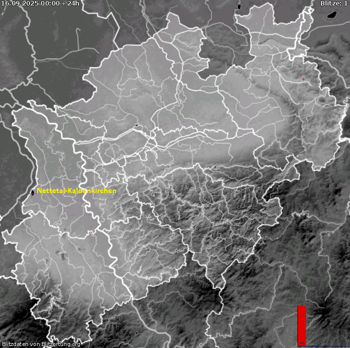 Blitzkarte NRW 17.09.2025