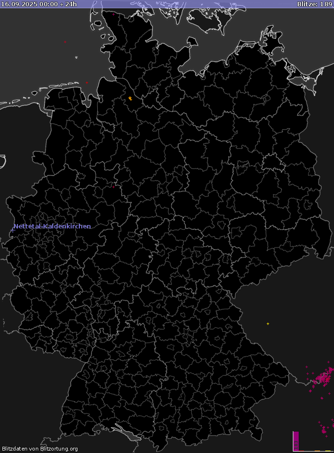 Blitzkarte Deutschland 16.09.2025