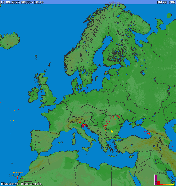 Blitzkarte Europa 17.09.2025