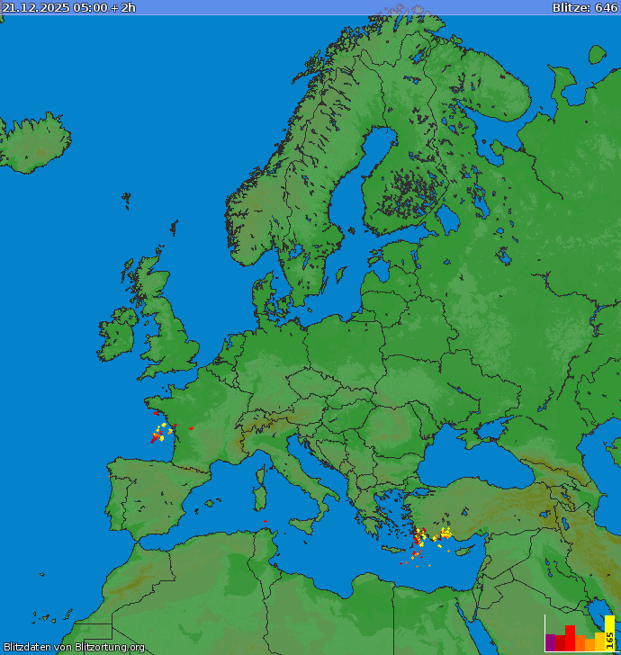 Blitzkarte Europa 21.12.2025 (Animation)