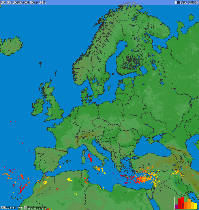 Blitzkarte Europa 20.03.2026