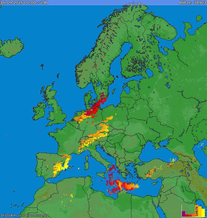 Blitzkarte Europa 16.09.2026